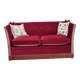 1970s, Danish 2-seater "Spanish" drop arm sofa, furniture velour.