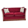 1970s, Danish 2-seater "Spanish" drop arm sofa, furniture velour.