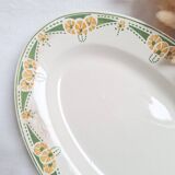 Oval plate Longwy Art Deco