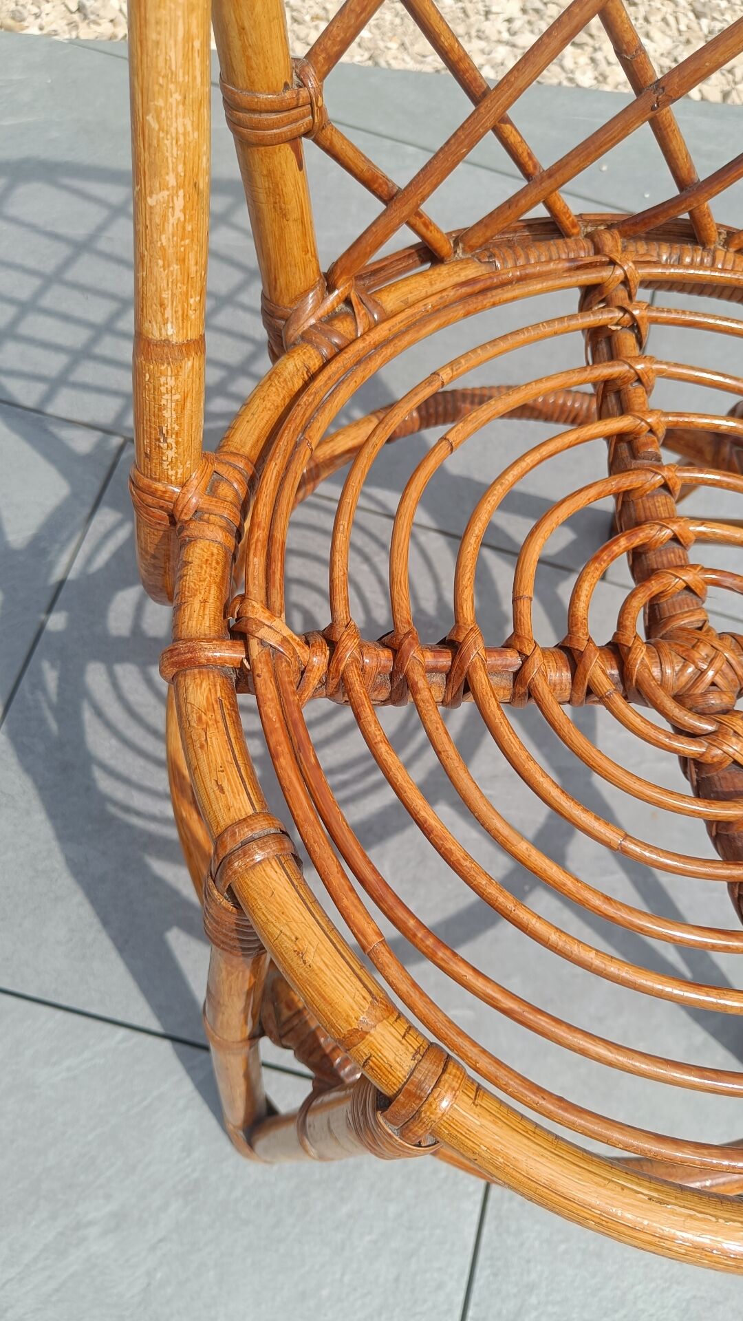 Vintage rattan chair – Louis Sognot style