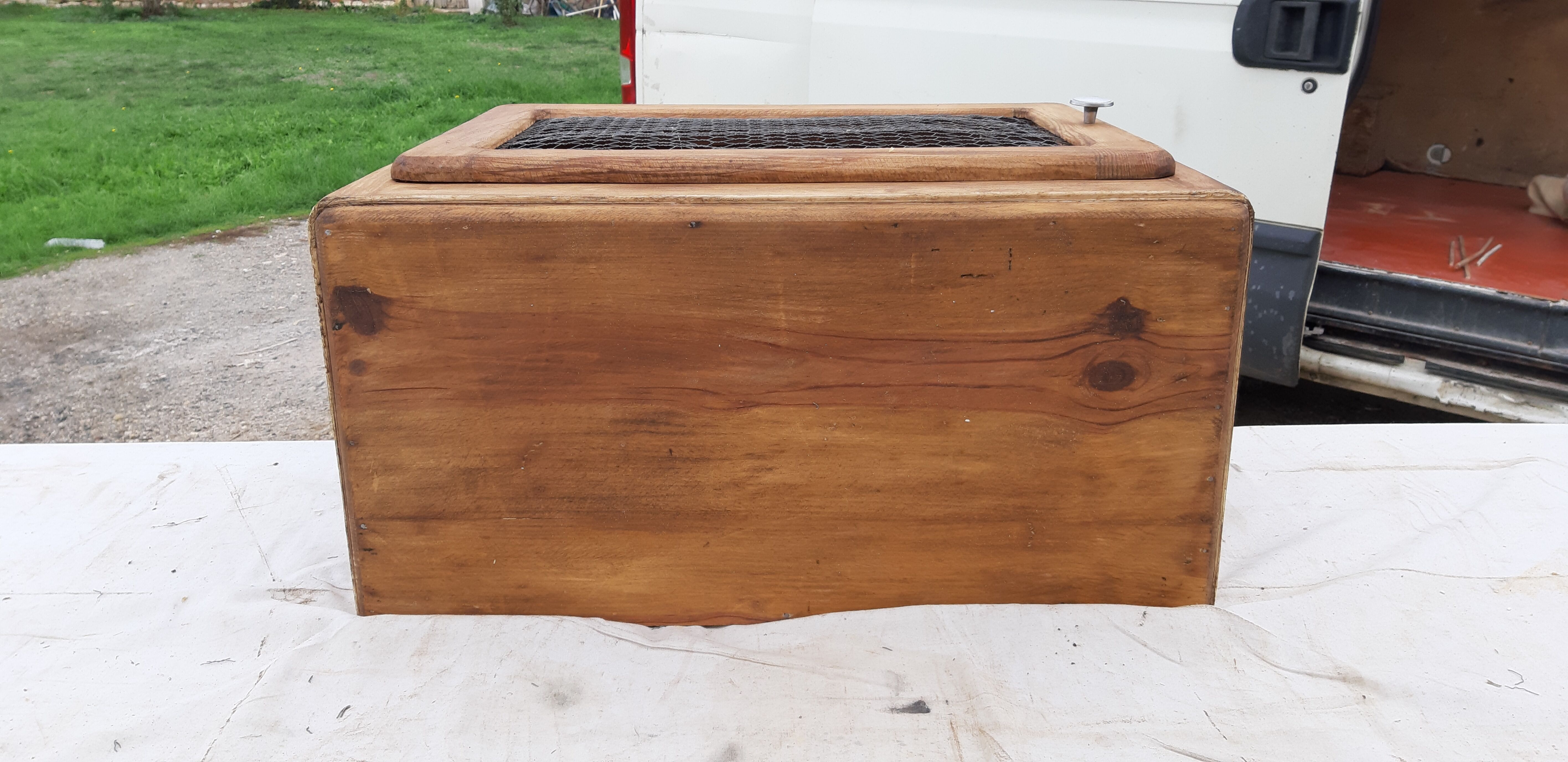 Industrial wood storage cabinet
