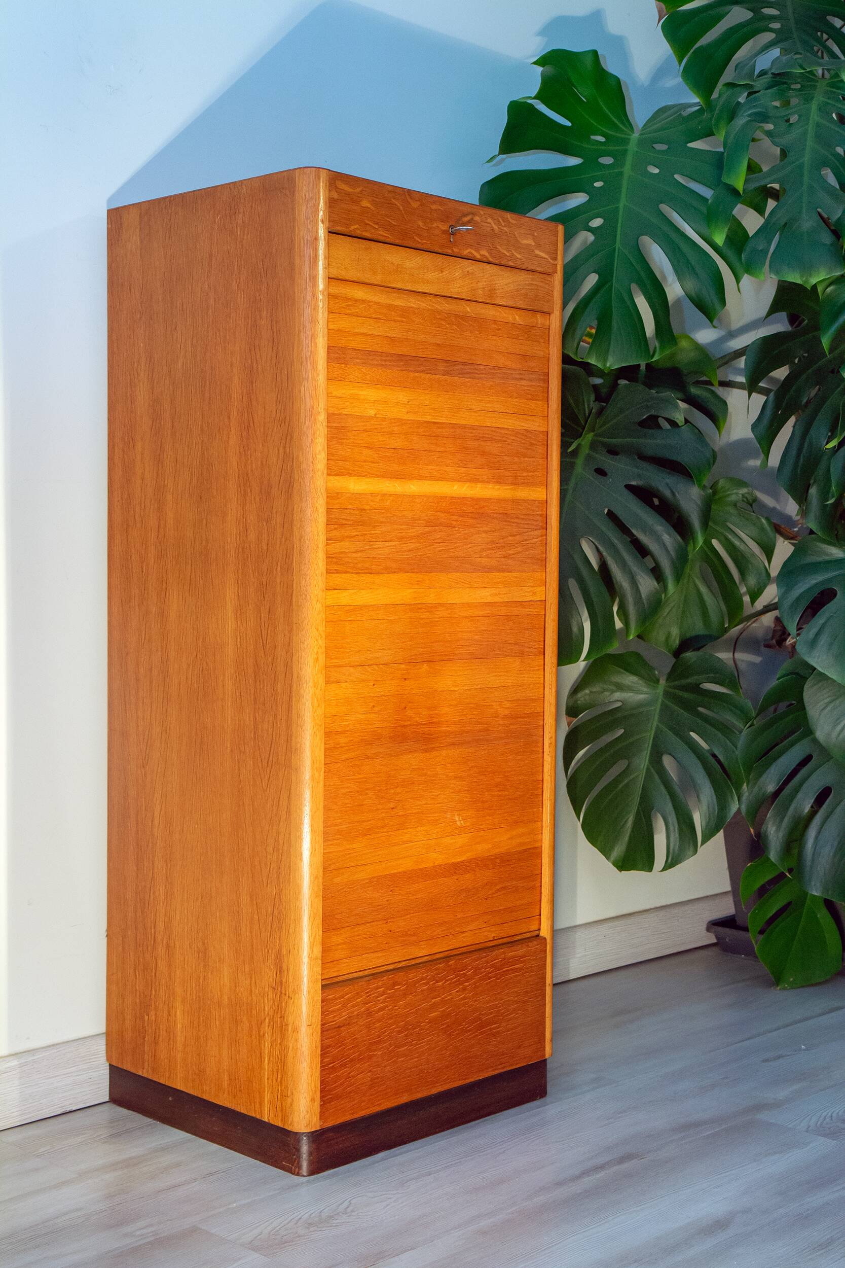 50s curtain filing cabinet