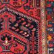 Handmade vintage Persian Hamadan rug 137cm x 194cm, 1960s