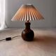 Minimalist ceramic table lamp from Denmark, 1960s.