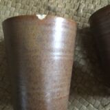 Series of 6 cups of sandstone
