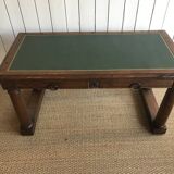 Oak and leather desk. Restored.