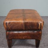 Sheep leather armchair + ottoman