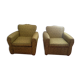 Pair of vintage skaî armchairs found yellow and black perfect condition
