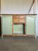 Vintage wood and sage green buffet