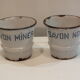 2 pots émaillés anciens pour savon noir et savon minéral