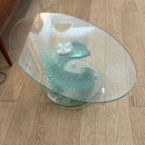 Glass coffee table, France, circa 1980