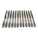 12 silver plated dessert knives by Christofle Vendome, 20.3cm