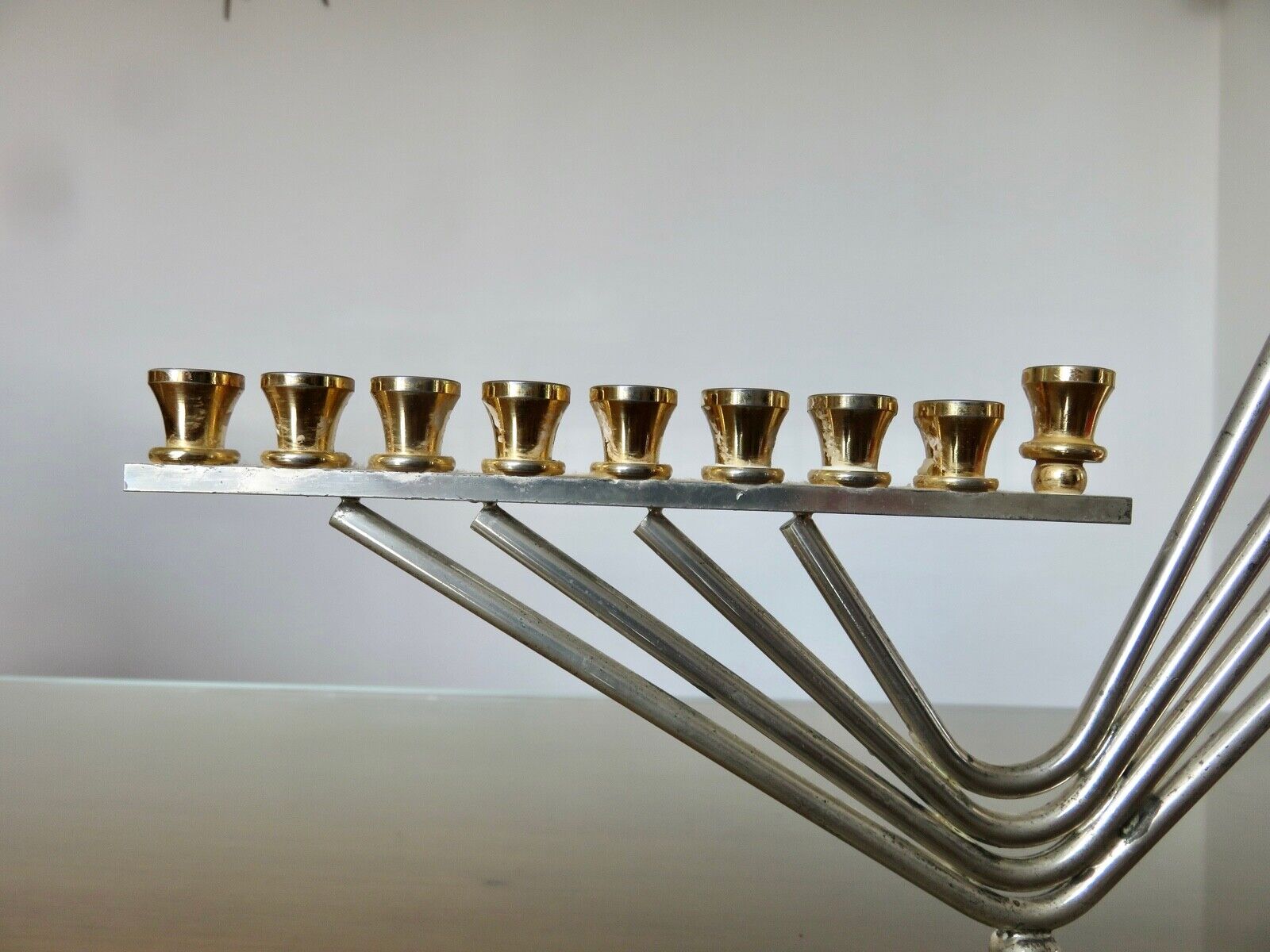 Menorah hanukkah candle holder with 9 candles design Korem 1970