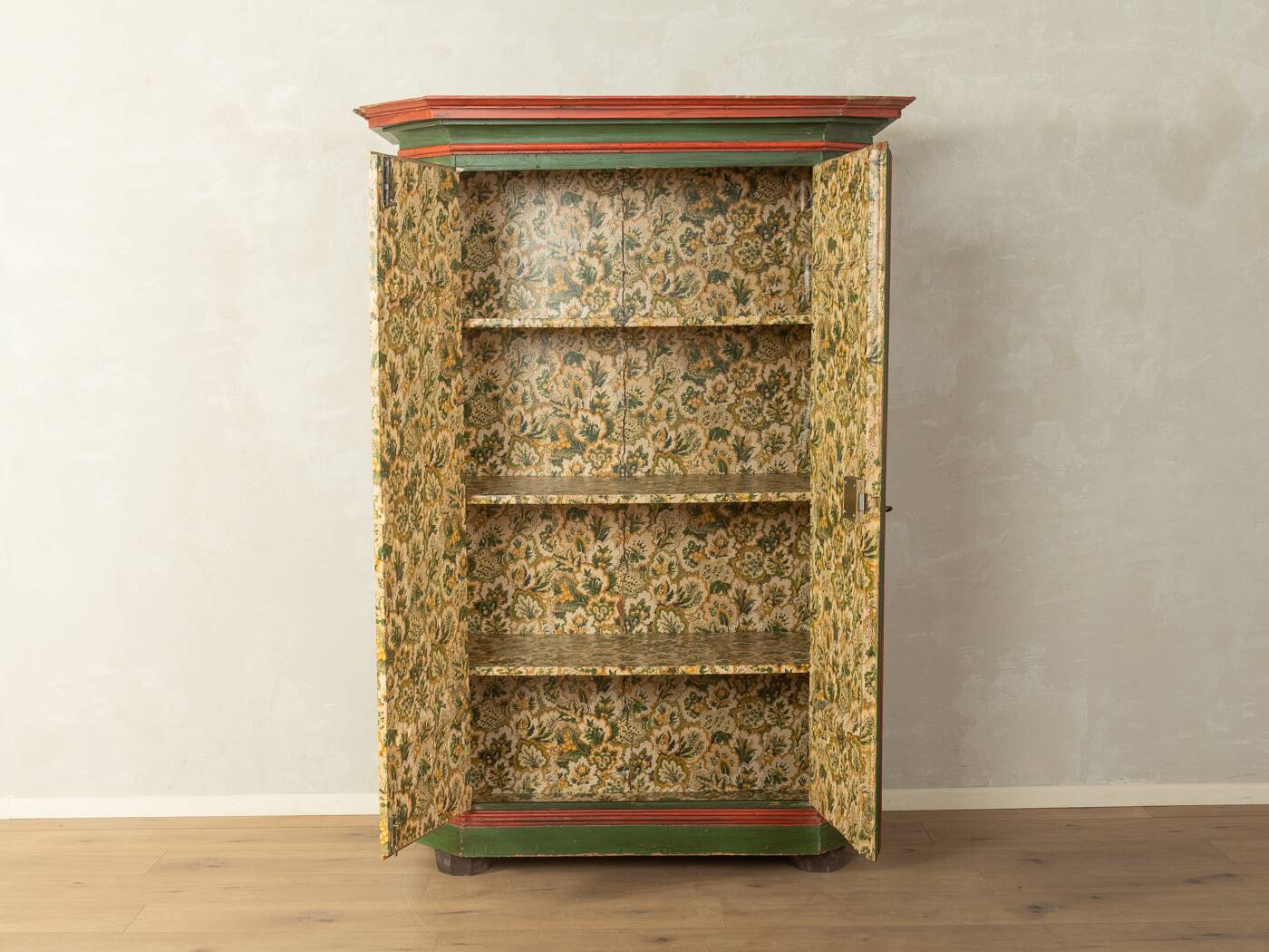Antique Hand-Painted Folk Art Armoire
