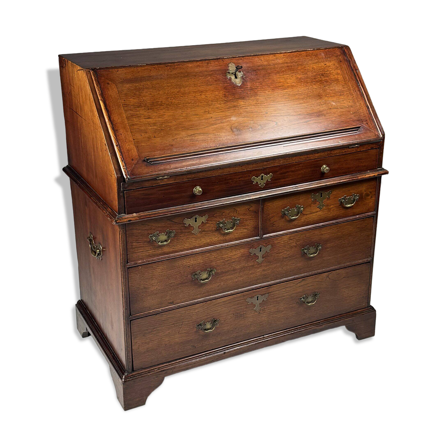 English secretary 18th century teak