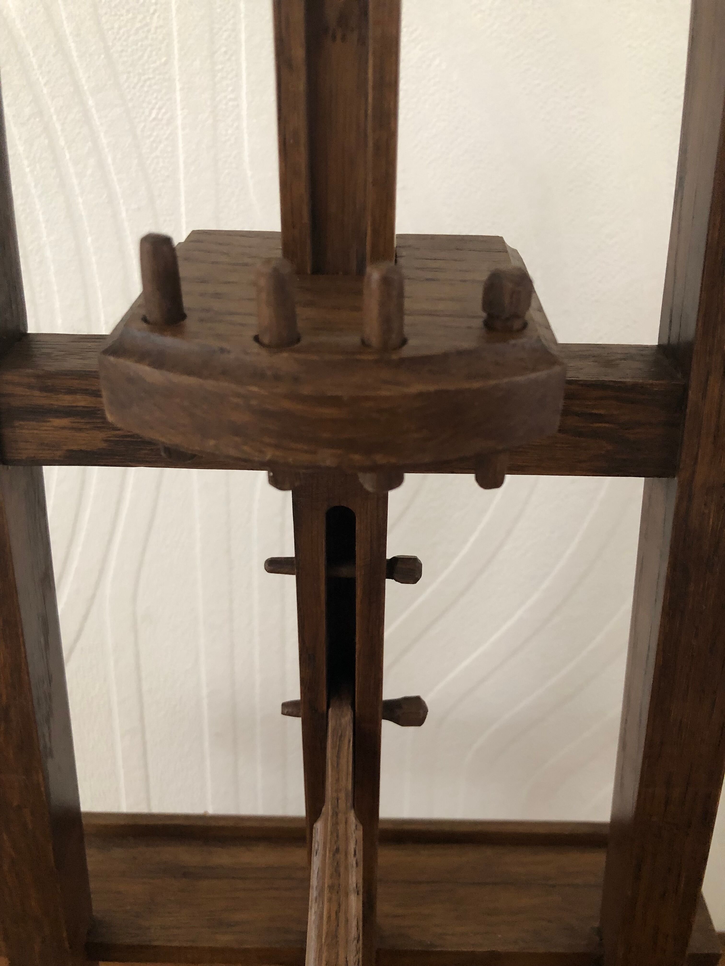 Antique wooden table easel