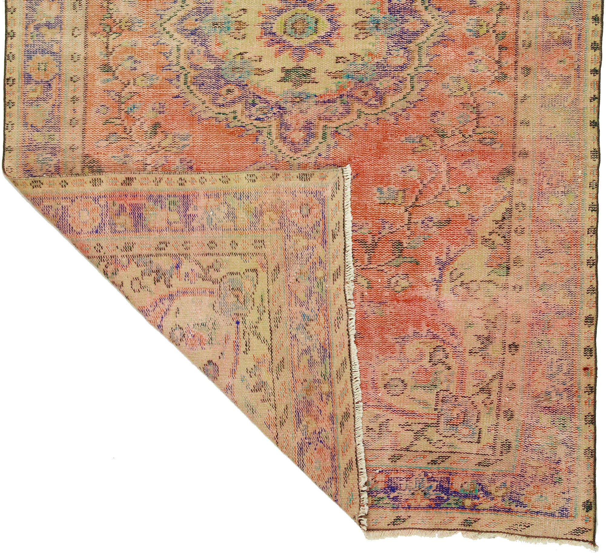 Anatolian handmade vintage rug 230 cm x 140 cm