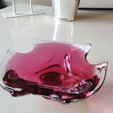 Empty pocket Murano design, blown Art glass, pink tones