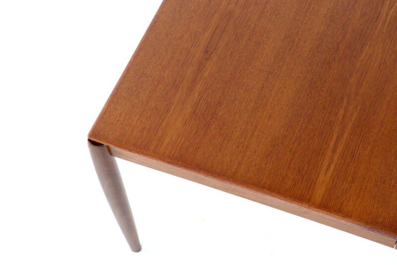 XL extendable rectangular dining table in teak by H.W. Klein for Bramin