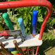Vintage wooden croquet game