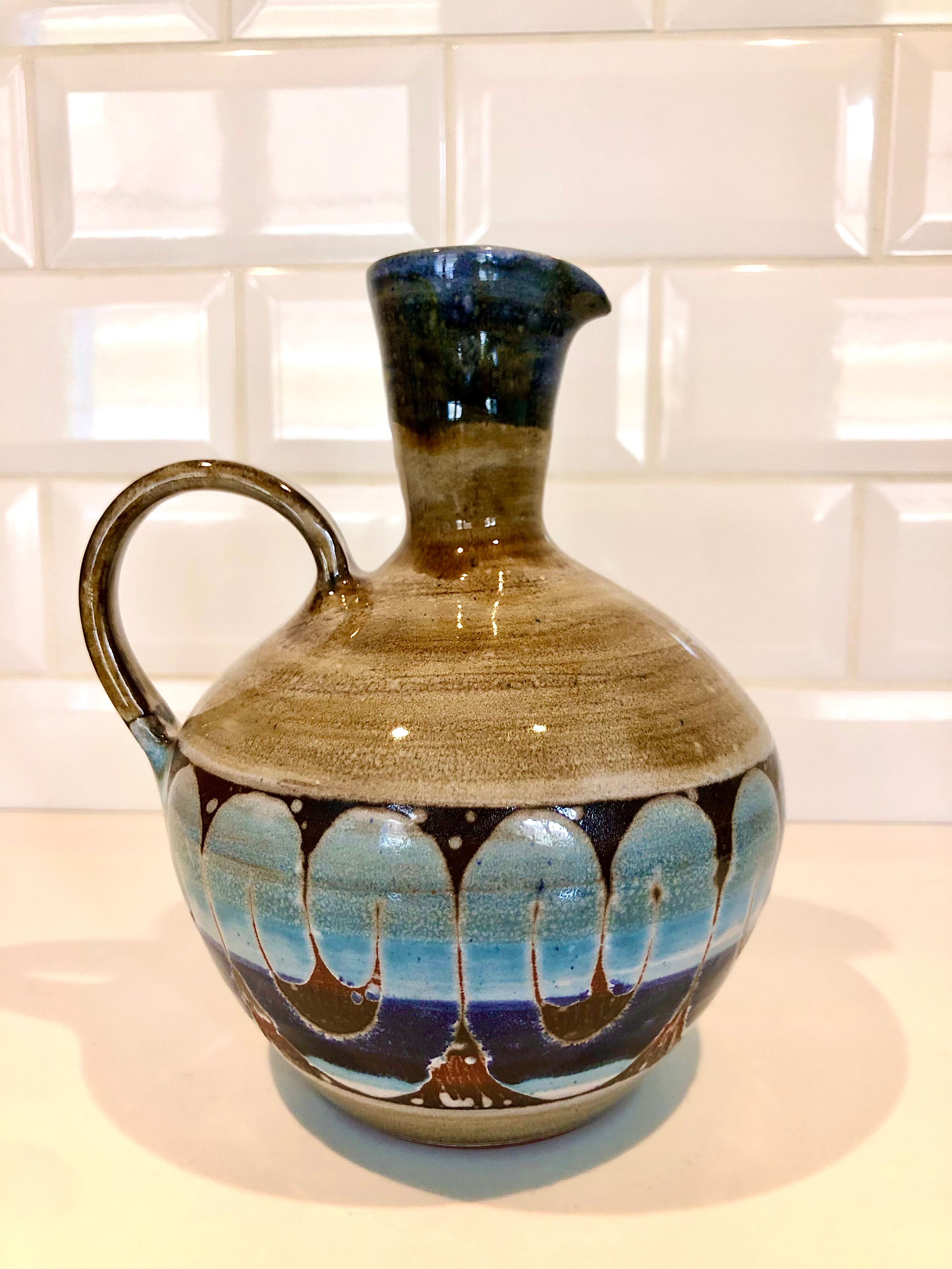 Roland Moreau - Tourette sur Loup - 70's decanter in enamelled stoneware