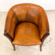 Vintage sheep leather club chair high tub Enschede