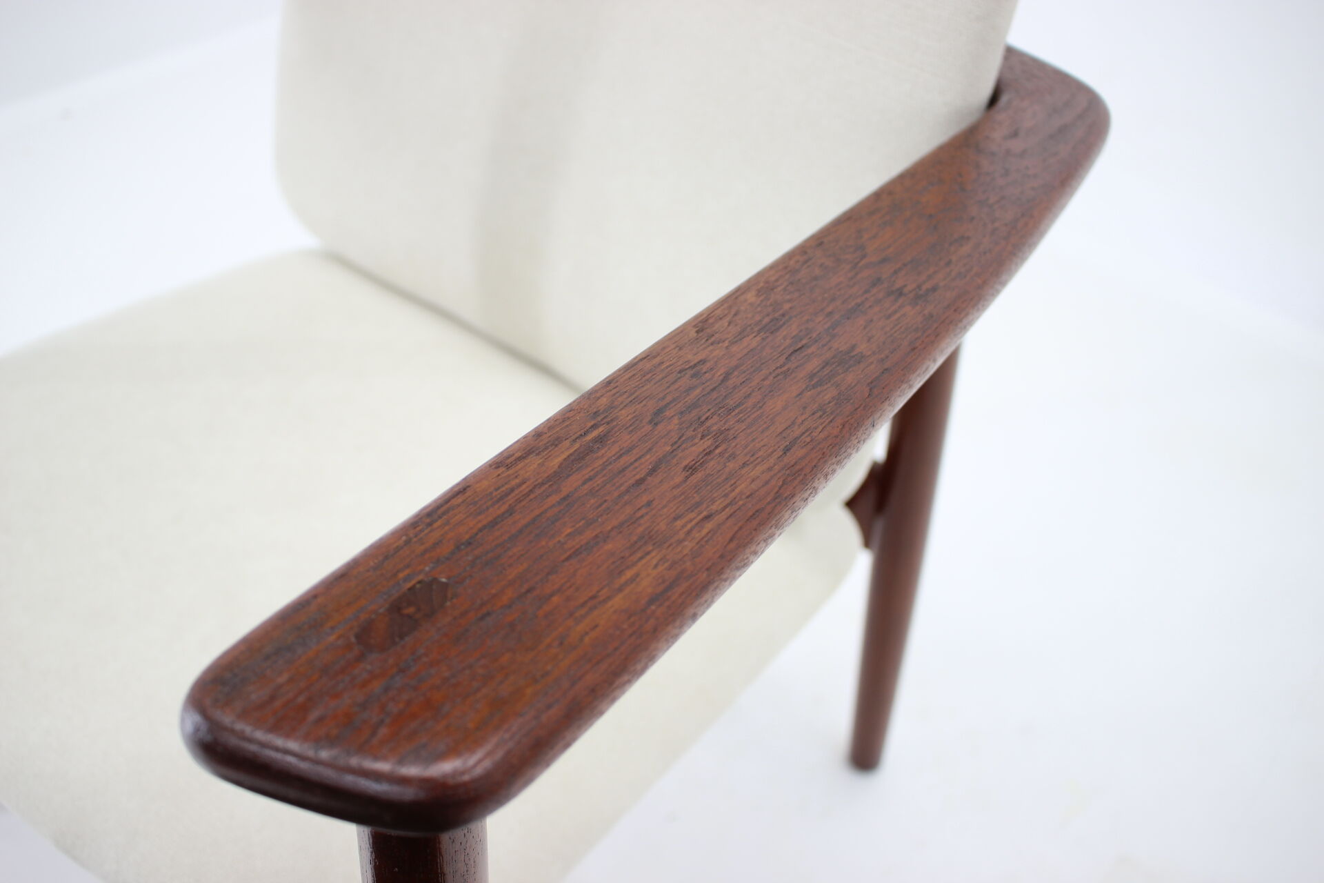 1960s Børge Mogensen Teak Armchair Model 165 Produced by Søborg Møbelfabrik, Denmark
