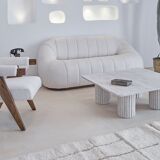 Natural travertine square coffee table 100x100