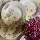 Lot de 6 assiettes plates anciennes - Reine Marguerite de KG Lunéville -