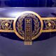 Pair of pot covers - signed and numbered sarreguemines - dark cobalt blue - xixth