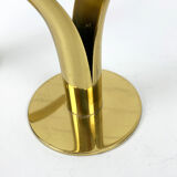 Pair of Lily brass candle holders, Ystad Metall, Sweden, design Ivar Ålenius Björk