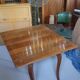 Old folding game table