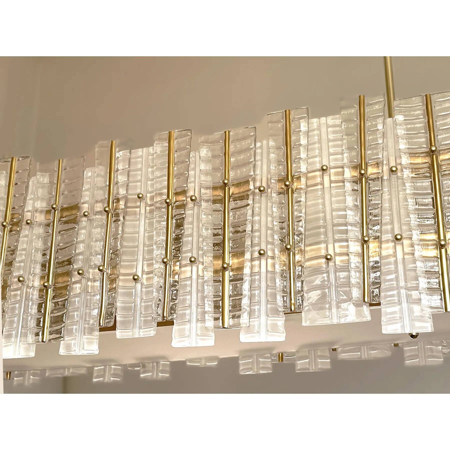 Modern Gold Murano Glass “Tropical” Chandelier by Simoeng, Italy