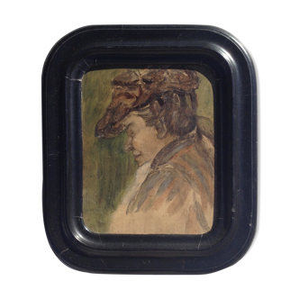 Peinture on bois ancient "portrait" napoleon frame 3