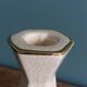 Ceramic candlestick with crackled glaze and gilding, Art Deco