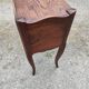 Pair of oak bedside tables with curtained niche doors