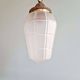 Art Deco pendant light in frosted faceted glass, 1920s