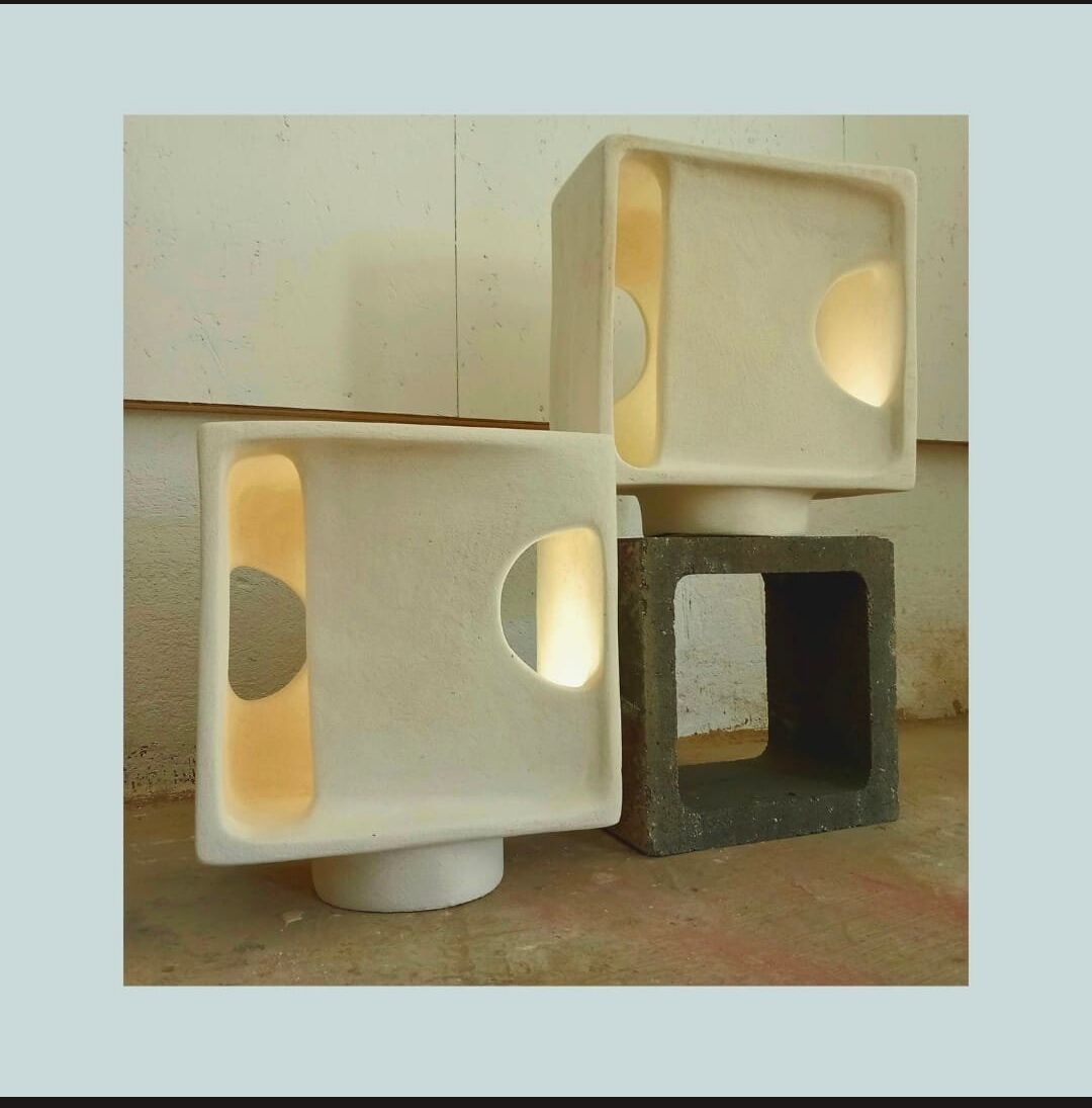 Sculptural lamp model "TÔRO"