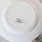 Set of 4 dinner plates, Digoin Sarreguemines, Valence model