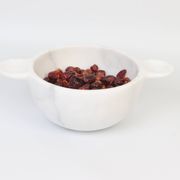 Gabriella – White Natural Marble Bowl with handles  | L 32cm W 20cm H 10cm