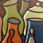 Oil painting still life Franco Prayer (1924) 60x50 cm
