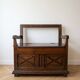 Antique wooden bank chest