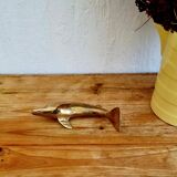Vintage brass dolphin