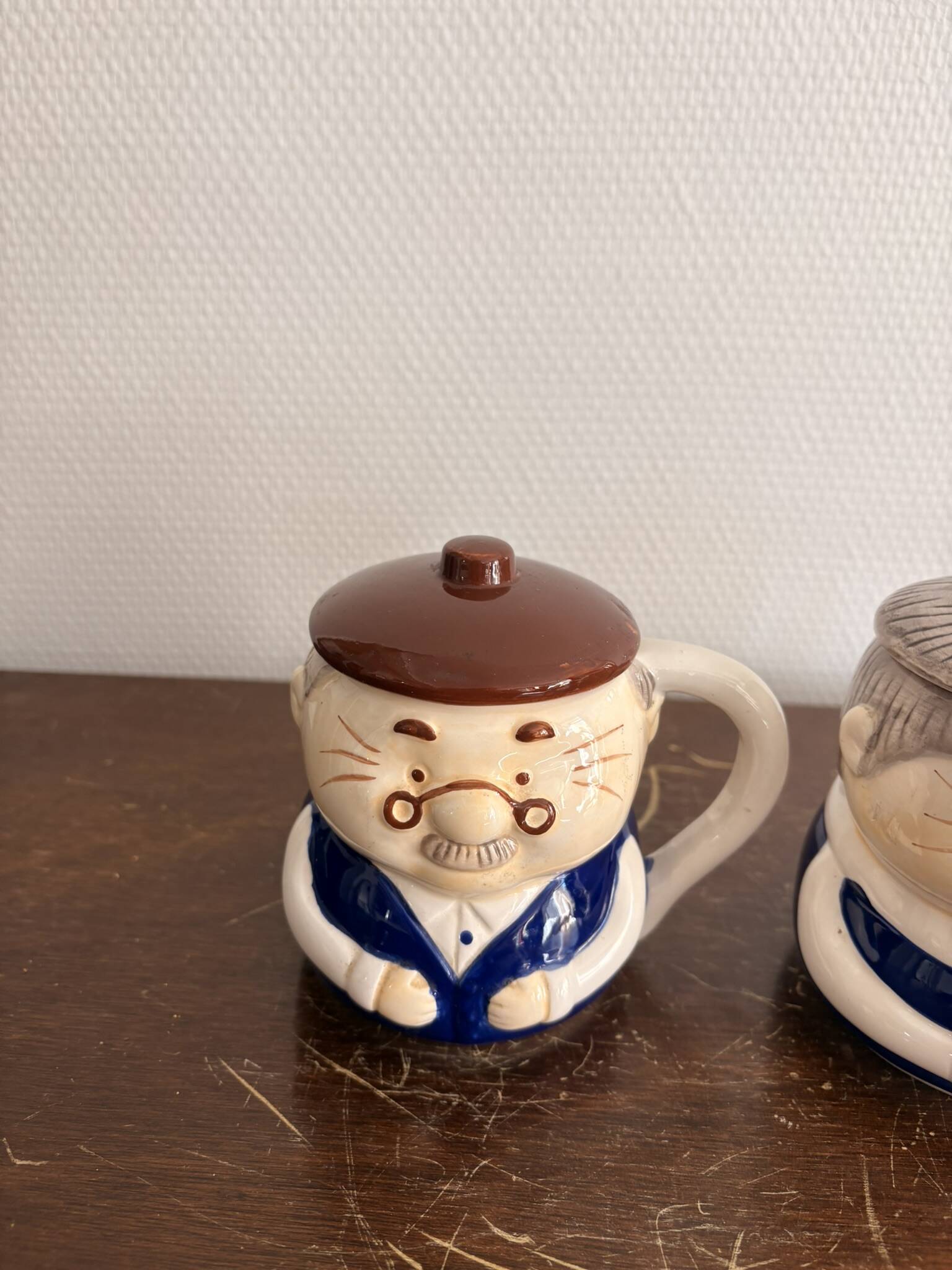 Lot of 2 Grandfather Grandmother Character Mugs Humorous Dragimex