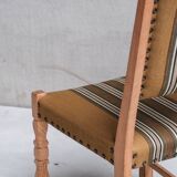 Danish Mid-Century Oak Upholstered Dining Chairs (6)