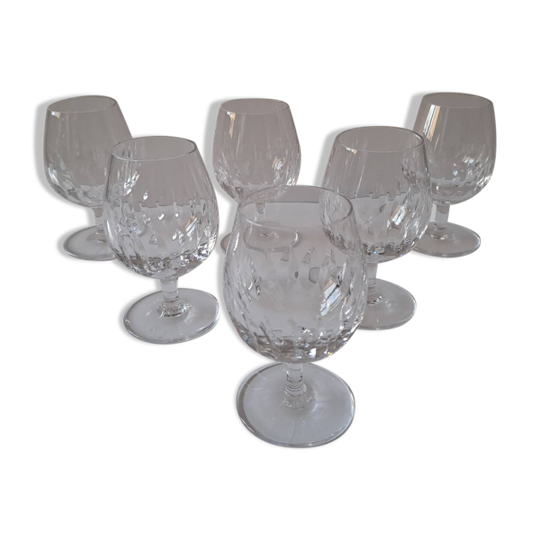 6 verres à cognac Bayel cristallerie Royale de Champagne