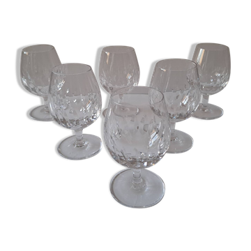 6 verres à cognac Bayel cristallerie Royale de Champagne