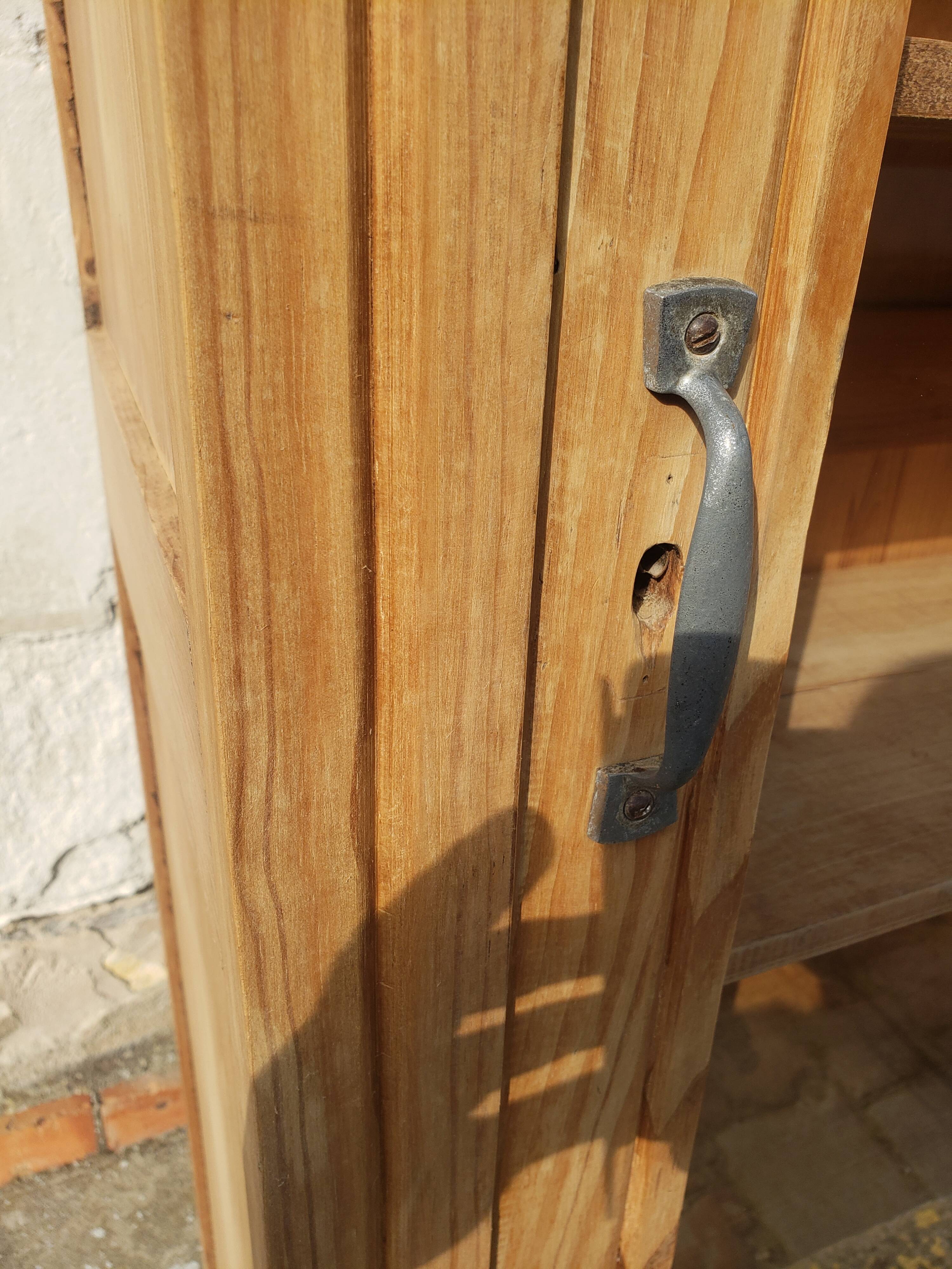 Parisian cabinet glazed raw wood