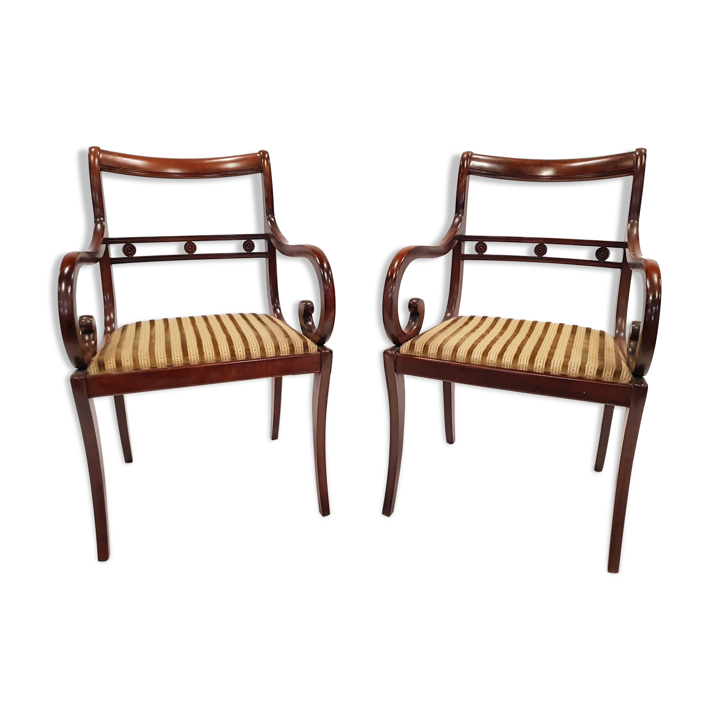 Paire de fauteuils anglais