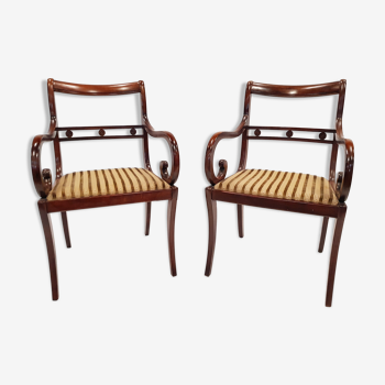 Pair of English armchairs